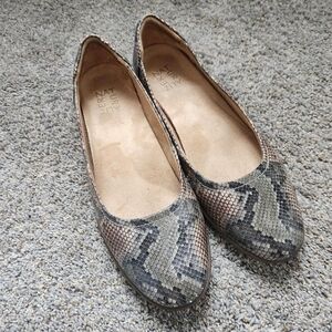 Naturalizer snake print lifted ballet flats with arch support womens size 10